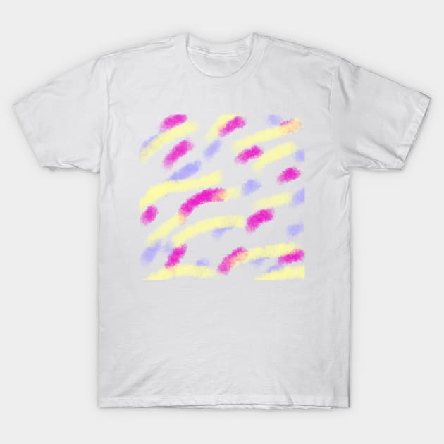 Yellow pink blue watercolor abstract art design T-Shirt by Artistic_st